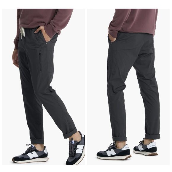 Vuori Pants Mens Large Gray Charcoal Ripstop Climber Drawstring Joggers Outdoor - Picture 1 of 12